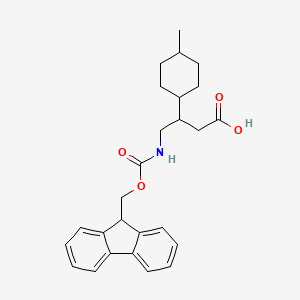 molecular formula C26H31NO4 B2388258 4-(9H-Fluoren-9-ylmethoxycarbonylamino)-3-(4-methylcyclohexyl)butanoic acid CAS No. 2137841-97-3