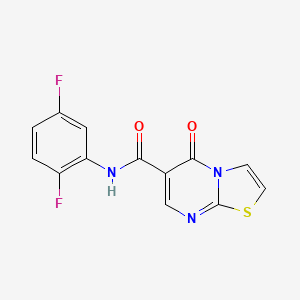 molecular formula C13H7F2N3O2S B2388279 N-(2,5-difluorophenyl)-5-oxo-5H-thiazolo[3,2-a]pyrimidine-6-carboxamide CAS No. 851944-28-0