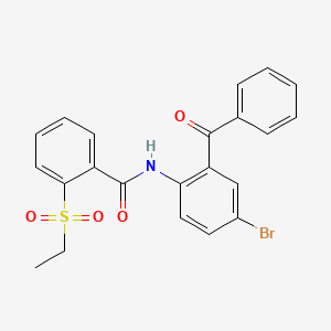 molecular formula C22H18BrNO4S B2388280 N-(2-benzoyl-4-bromophenyl)-2-(ethylsulfonyl)benzamide CAS No. 898433-93-7