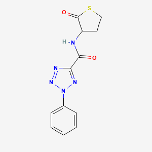molecular formula C12H11N5O2S B2388284 N-(2-oxotetrahydrothiophen-3-yl)-2-phenyl-2H-tetrazole-5-carboxamide CAS No. 1396583-14-4