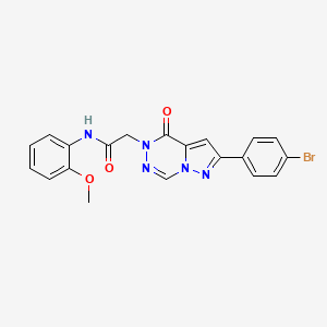 molecular formula C20H16BrN5O3 B2388289 2-[2-(4-bromophenyl)-4-oxopyrazolo[1,5-d][1,2,4]triazin-5(4H)-yl]-N-(2-methoxyphenyl)acetamide CAS No. 1326830-28-7
