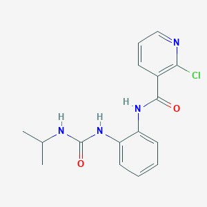 molecular formula C16H17ClN4O2 B2388295 2-chloro-N-(2-{[(propan-2-yl)carbamoyl]amino}phenyl)pyridine-3-carboxamide CAS No. 1376241-81-4