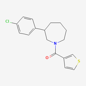 molecular formula C17H18ClNOS B2388299 (3-(4-Chlorophenyl)azepan-1-yl)(thiophen-3-yl)methanone CAS No. 1797726-68-1