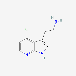molecular formula C9H10ClN3 B2388309 2-{4-chloro-1H-pyrrolo[2,3-b]pyridin-3-yl}ethan-1-amine CAS No. 1550561-43-7