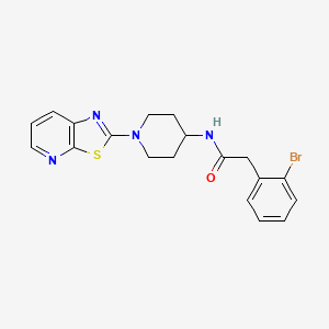 2-(2-bromophenyl)-N-(1-(thiazolo[5,4-b]pyridin-2-yl)piperidin-4-yl)acetamide