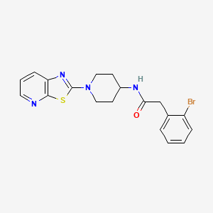 molecular formula C19H19BrN4OS B2388311 2-(2-bromofenil)-N-(1-(tiazolo[5,4-b]piridin-2-il)piperidin-4-il)acetamida CAS No. 2034346-68-2