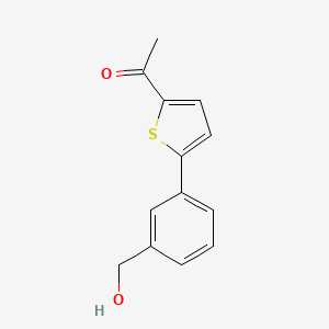 molecular formula C13H12O2S B2388312 3-(5-Acetylthiophen-2-yl)benzyl alcohol CAS No. 1349716-40-0