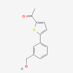 molecular formula C13H12O2S B2388312 Alcohol bencílico 3-(5-acetiltiofen-2-il) CAS No. 1349716-40-0