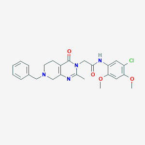 molecular formula C25H27ClN4O4 B2388316 2-[2-(azepan-1-ylcarbonyl)-3-oxo-2,3-dihydro-4H-1,4-benzothiazin-4-yl]-N-(1,3-benzodioxol-5-ylmethyl)acetamide CAS No. 1189681-78-4