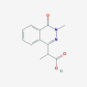 molecular formula C12H12N2O3 B2388320 2-(3-Methyl-4-oxo-3,4-dihydro-phthalazin-1-yl)-propionic acid CAS No. 298682-21-0