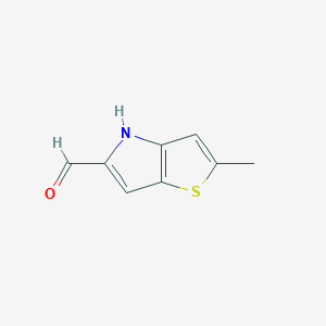 molecular formula C8H7NOS B2388326 2-methyl-4H-thieno[3,2-b]pyrrole-5-carbaldehyde CAS No. 500784-51-0