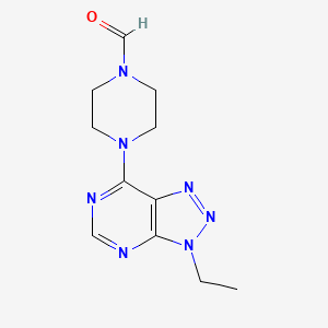 4-(3-Ethyltriazolo[4,5-d]pyrimidin-7-yl)piperazine-1-carbaldehyde