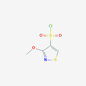 molecular formula C4H4ClNO3S2 B2388336 3-Methoxyisothiazole-4-sulfonyl chloride CAS No. 2095410-57-2