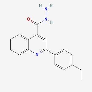 molecular formula C18H17N3O B2388337 2-(4-Ethylphenyl)quinoline-4-carbohydrazide CAS No. 524733-42-4