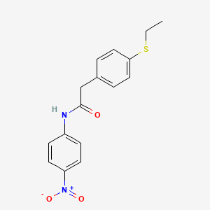 molecular formula C16H16N2O3S B2388348 2-(4-(ethylthio)phenyl)-N-(4-nitrophenyl)acetamide CAS No. 941883-31-4