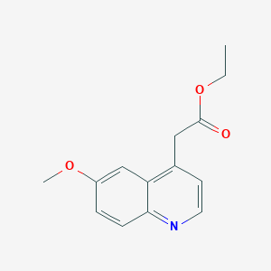 molecular formula C14H15NO3 B2388351 Ethyl 2-(6-methoxyquinolin-4-yl)acetate CAS No. 394223-34-8