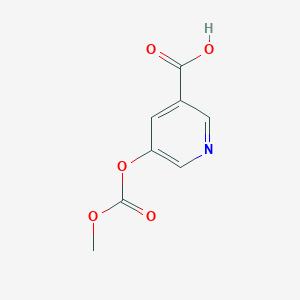 molecular formula C8H7NO5 B2388352 5-[(Methoxycarbonyl)oxy]nicotinic acid CAS No. 325970-20-5
