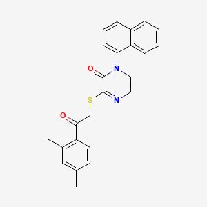 molecular formula C24H20N2O2S B2388362 3-{[2-(2,4-dimethylphenyl)-2-oxoethyl]thio}-1-(1-naphthyl)pyrazin-2(1H)-one CAS No. 1115409-31-8