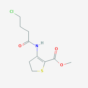 molecular formula C10H14ClNO3S B2388365 Methyl 3-(4-chlorobutanamido)-4,5-dihydrothiophene-2-carboxylate CAS No. 392244-38-1