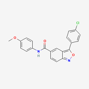 molecular formula C21H15ClN2O3 B2388368 3-(4-chlorophenyl)-N-(4-methoxyphenyl)-2,1-benzoxazole-5-carboxamide CAS No. 924822-25-3
