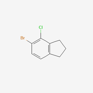 molecular formula C9H8BrCl B2388372 5-Bromo-4-chloro-2,3-dihydro-1H-indene CAS No. 2402829-95-0
