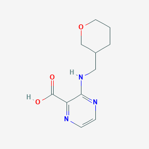 molecular formula C11H15N3O3 B2388381 3-(Oxan-3-ylmethylamino)pyrazine-2-carboxylic acid CAS No. 1282604-24-3
