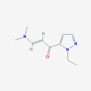 (2Z)-3-(dimethylamino)-1-(1-ethyl-1H-pyrazol-5-yl)prop-2-en-1-one