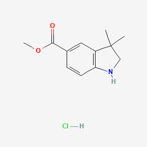 Methyl 3,3-dimethyl-1,2-dihydroindole-5-carboxylate;hydrochloride