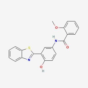 molecular formula C21H16N2O3S B2388421 N-(3-(benzo[d]thiazol-2-yl)-4-hydroxyphenyl)-2-methoxybenzamide CAS No. 2509-91-3
