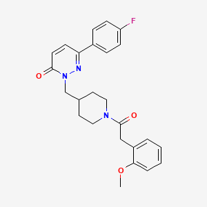 6-(4-Fluorophenyl)-2-({1-[2-(2-methoxyphenyl)acetyl]piperidin-4-yl}methyl)-2,3-dihydropyridazin-3-one