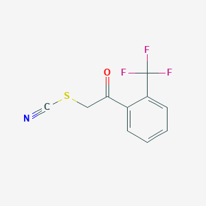 molecular formula C10H6F3NOS B2388431 2-(Cyanosulfanyl)-1-[2-(trifluoromethyl)phenyl]ethan-1-one CAS No. 947499-50-5