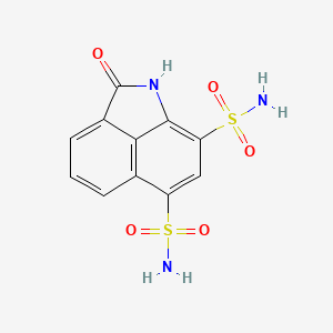 molecular formula C11H9N3O5S2 B2388444 2-Oxo-1,2-dihydrobenzo[cd]indole-6,8-disulfonamide CAS No. 301337-80-4