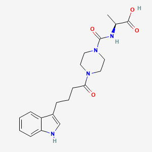molecular formula C20H26N4O4 B2388447 N-({4-[4-(1H-indol-3-yl)butanoyl]piperazin-1-yl}carbonyl)-L-alanine CAS No. 956616-61-8