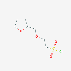 molecular formula C7H13ClO4S B2388451 2-(Oxolan-2-ylmethoxy)ethanesulfonyl chloride CAS No. 1340176-63-7