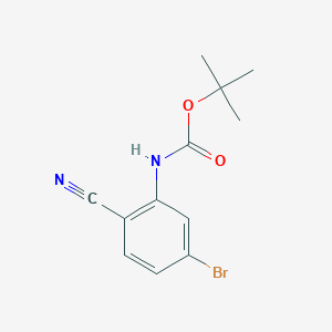 molecular formula C12H13BrN2O2 B2388453 Tert-butyl N-(5-bromo-2-cyanophenyl)carbamate CAS No. 1260783-74-1