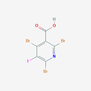 molecular formula C6HBr3INO2 B2388457 2,4,6-Tribromo-5-iodopyridine-3-carboxylic acid CAS No. 2376729-83-6