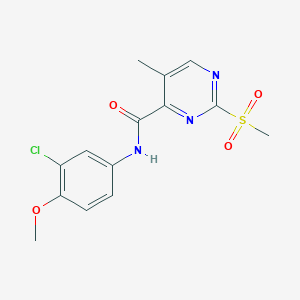 molecular formula C14H14ClN3O4S B2388463 N-(3-chloro-4-methoxyphenyl)-2-methanesulfonyl-5-methylpyrimidine-4-carboxamide CAS No. 2094868-09-2