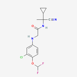 2-{[3-chloro-4-(difluoromethoxy)phenyl]amino}-N-(1-cyano-1-cyclopropylethyl)acetamide