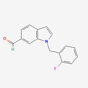 molecular formula C16H12FNO B2388467 1-(2-fluorobenzyl)-1H-indole-6-carbaldehyde CAS No. 944893-43-0