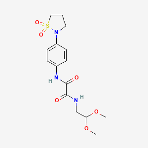 N1-(2,2-dimethoxyethyl)-N2-(4-(1,1-dioxidoisothiazolidin-2-yl)phenyl)oxalamide