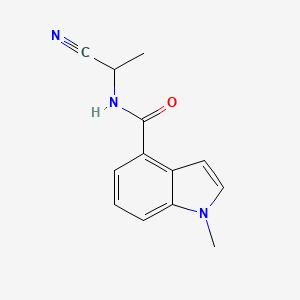 molecular formula C13H13N3O B2388494 N-(1-cyanoethyl)-1-methyl-1H-indole-4-carboxamide CAS No. 1311913-11-7