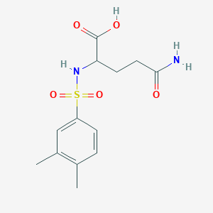 molecular formula C13H18N2O5S B2388495 4-Carbamoyl-2-(3,4-dimethylbenzenesulfonamido)butanoic acid CAS No. 1009228-47-0