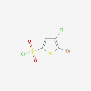 molecular formula C4HBrCl2O2S2 B2388506 5-Bromo-4-chlorothiophene-2-sulfonyl chloride CAS No. 1307307-49-8