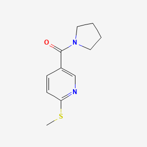 molecular formula C11H14N2OS B2388541 (6-甲基硫代吡啶-3-基)-吡咯烷-1-基甲酮 CAS No. 1090533-15-5