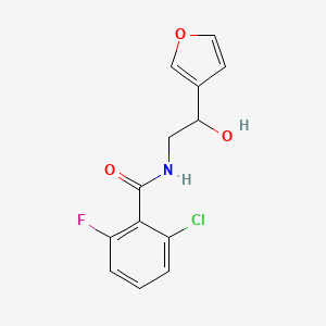 molecular formula C13H11ClFNO3 B2388548 2-chloro-6-fluoro-N-(2-(furan-3-yl)-2-hydroxyethyl)benzamide CAS No. 1396852-47-3