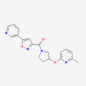 (3-((6-Methylpyridin-2-yl)oxy)pyrrolidin-1-yl)(5-(pyridin-3-yl)isoxazol-3-yl)methanone