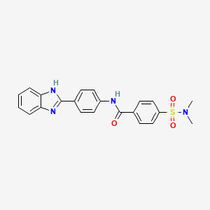 molecular formula C22H20N4O3S B2388581 N-(4-(1H-benzo[d]imidazol-2-yl)phenyl)-4-(N,N-dimethylsulfamoyl)benzamide CAS No. 394229-32-4
