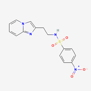 molecular formula C15H14N4O4S B2388583 N-(2-imidazo[1,2-a]pyridin-2-ylethyl)-4-nitrobenzenesulfonamide CAS No. 868978-59-0