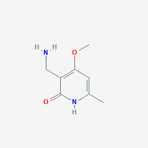 molecular formula C8H12N2O2 B2388597 3-(Aminomethyl)-4-methoxy-6-methylpyridin-2-ol CAS No. 1438382-15-0