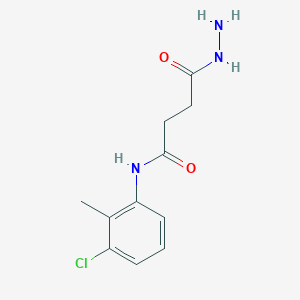 molecular formula C11H14ClN3O2 B2388611 N-(3-Chloro-2-methylphenyl)-4-hydrazino-4-oxobutanamide CAS No. 315249-24-2